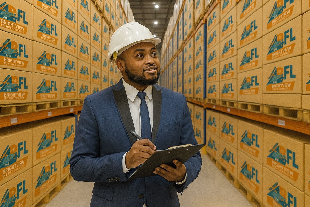 Brightview warehouse operations in Dubai where locker packages and shipments are recorded